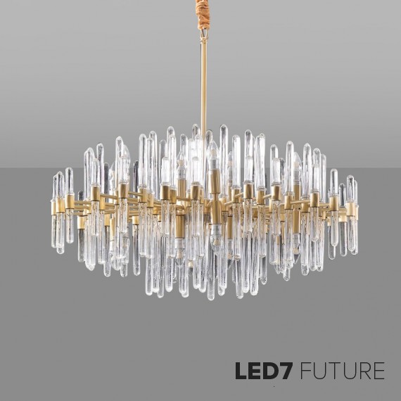 Loft Industry Modern - Trim Glass Chandelier